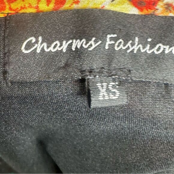 LF Charms Fashion vintage black strappy back lace lined sundress size XS - Picture 5 of 6